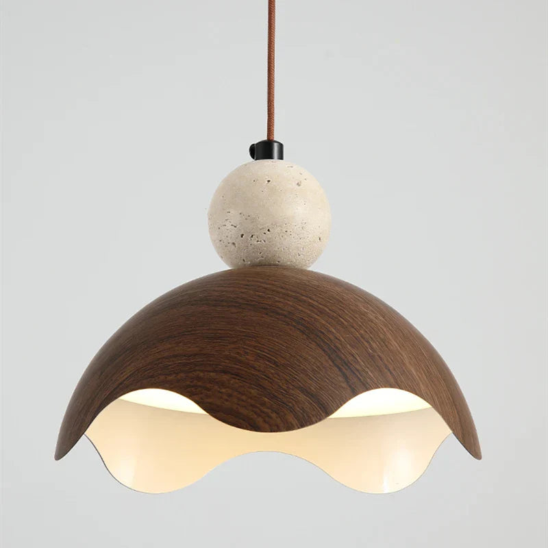 Yellow Travertine Iron Pendant Light - Wabi-Sabi Style Home Decoration Lighting