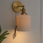 Ceramic Knob Switch Wall Light by IWHD - Modern LED Sconce for Bedroom, Hallway & Bathroom