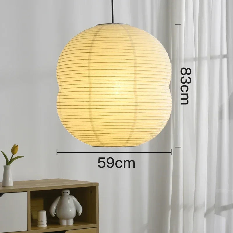 Rice Paper Pendant Lights for Living Room Decor - LED E27 Ceiling Lamps
