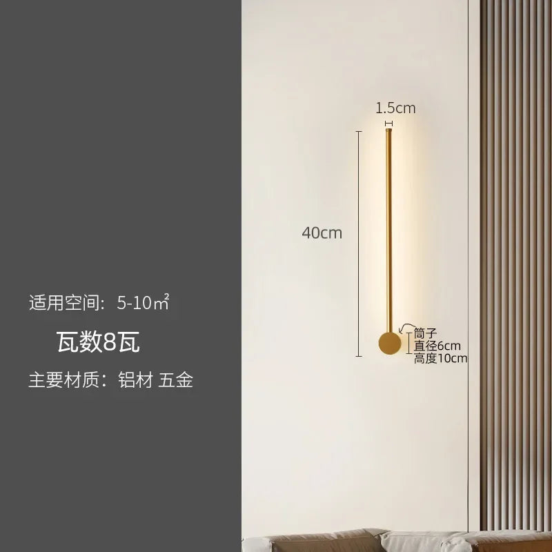 LED Strip Wall Lamp for Creative Staircase Aisle Background Wall Lighting