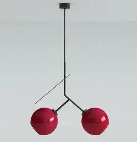 Cherry Glass Pendant Lights: Nordic Red/White Lamp for Home Decor & Lighting
