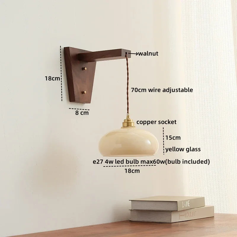 LED Glass Sconce Wall Lamp Nordic Stair Light Fixtures