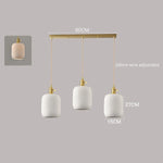 White Ceramic LED Pendant Lamp Modern Hanging Light Fixtures