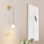Clear Glass LED Wall Light with Pull Chain Switch