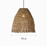 Rattan Weave Pendant Light - Handcrafted Wicker Chandelier for Home Decor