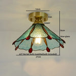 Glass Copper LED Ceiling Light - Nordic Home Lighting Fixture