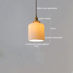 Copper Glass LED Pendant Lamp with Knob Switch - Modern Hanging Light Fixtures