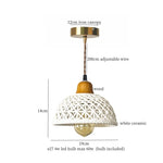 French Minimalism Ceramic LED Pendant Light for Home Decor