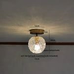 Amber Glass LED Ceiling Lights Modern Home Lighting Copper Socket