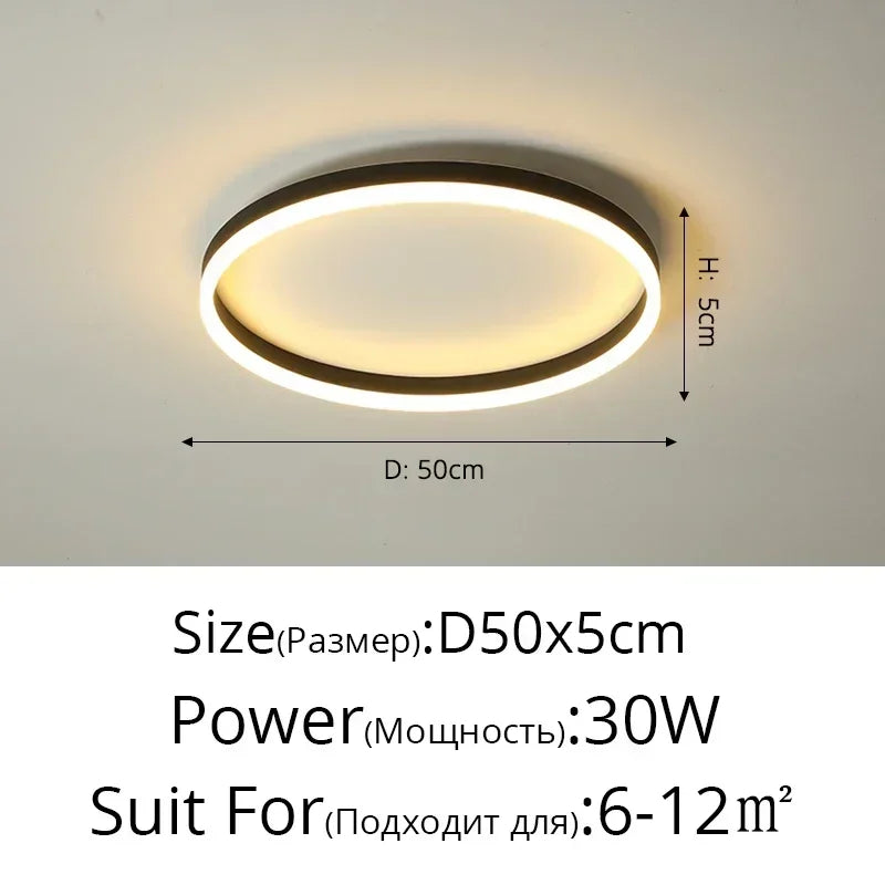 Circular LED Ceiling Lights for Home Decor and Indoor Lighting