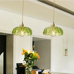 Green Glass LED Hanging Pendant Lights
