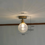 Amber Glass LED Ceiling Lights Modern Home Lighting Copper Socket