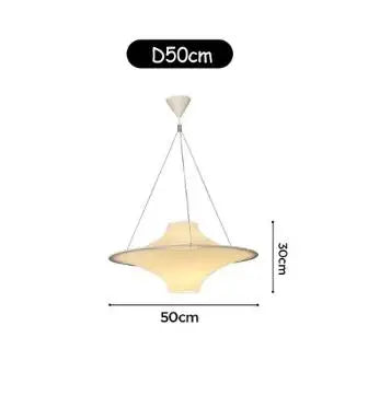 UFO Chandelier Cream LED Pendant Light Acrylic Saucer Lamp for Home Decor
