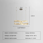 Crystal LED Pendant Lights Remote Control Dimmable Suspension Lamp