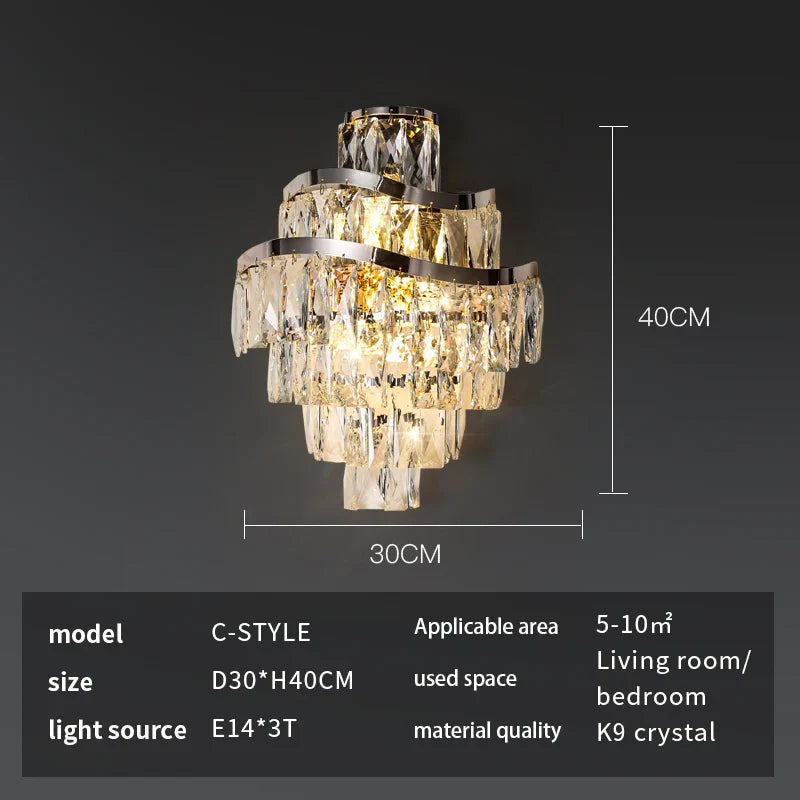 Crystal Chandelier LED Lighting for Luxury Living Room, Bedroom, Dining Room