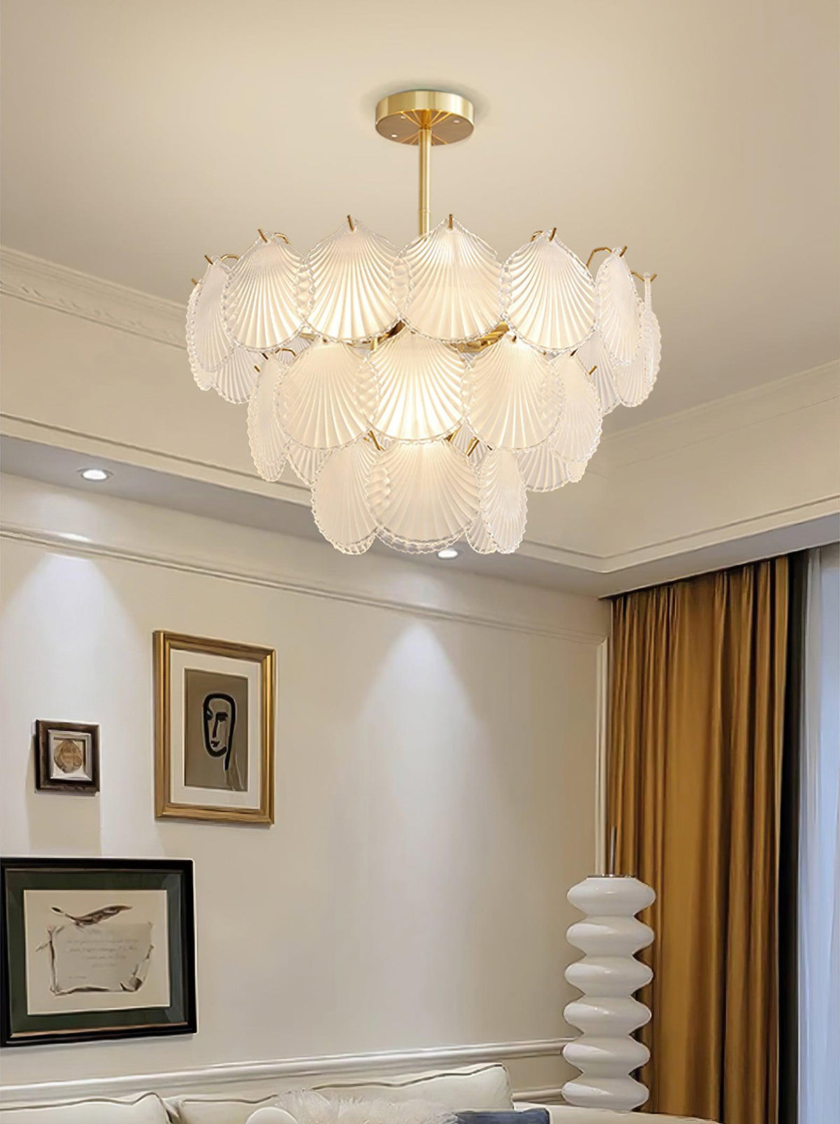 Shell Glass Chandelier