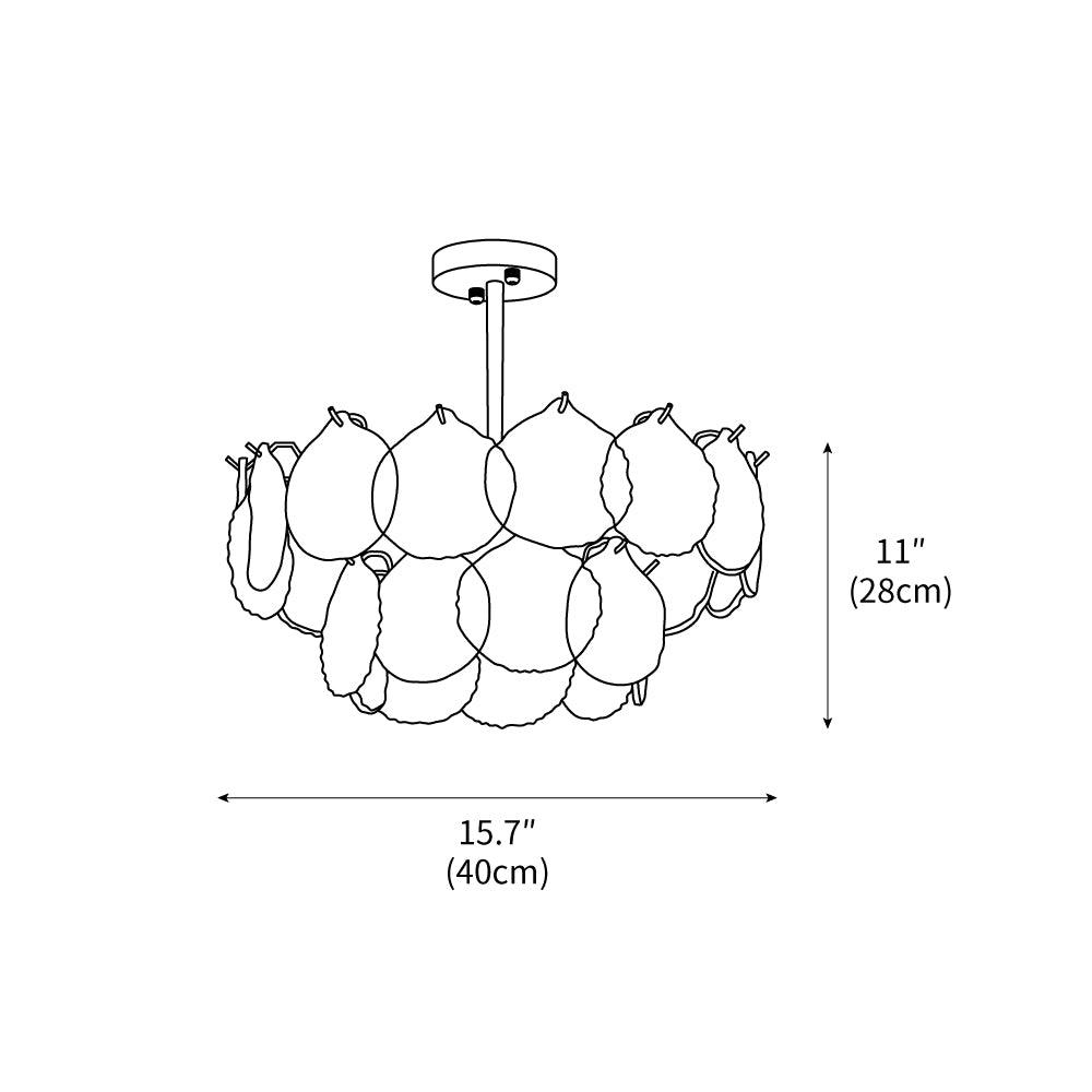 Shell Glass Chandelier