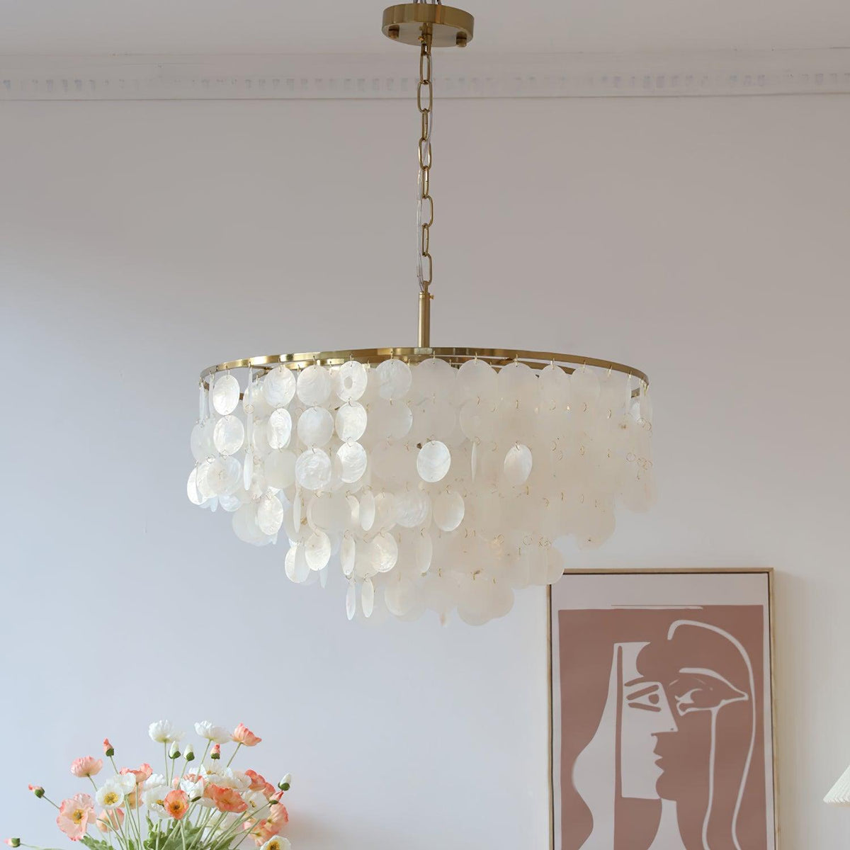 Shell Wind Chime Chandelier