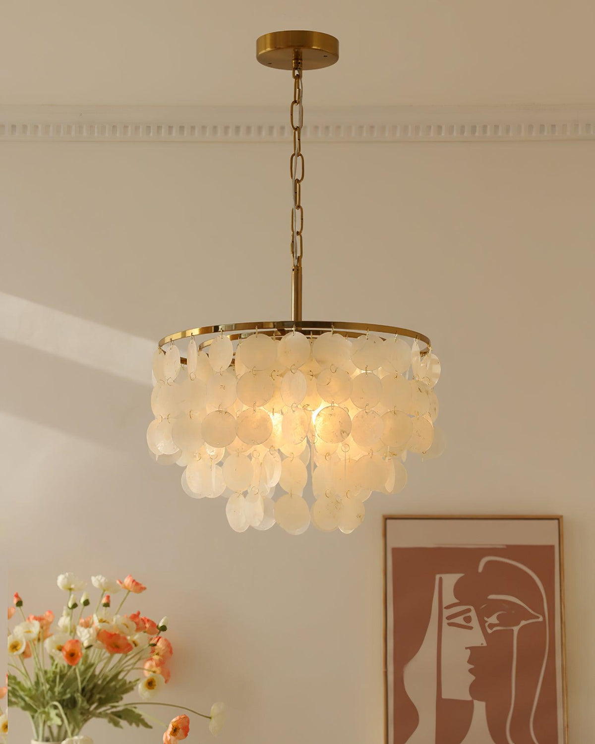 Shell Wind Chime Chandelier