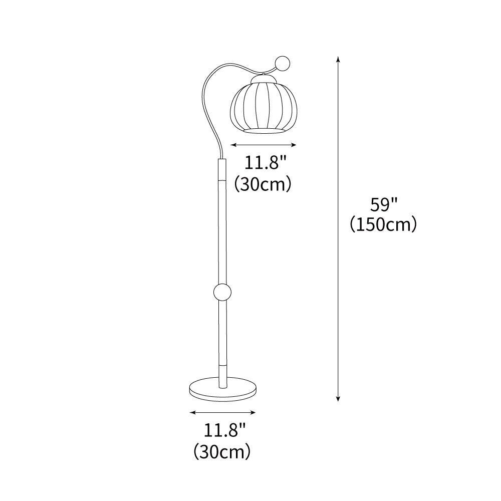 Silk Globe Floor Lamp 11.8"