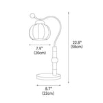 Silk Globe Table Lamp 7.9"