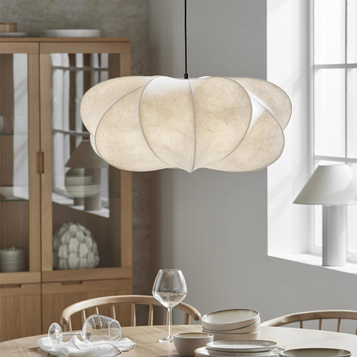 Silk Drum Pendant Light 19.7"