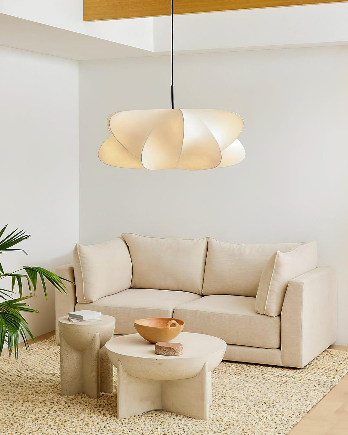 Silk Drum Pendant Light 19.7"