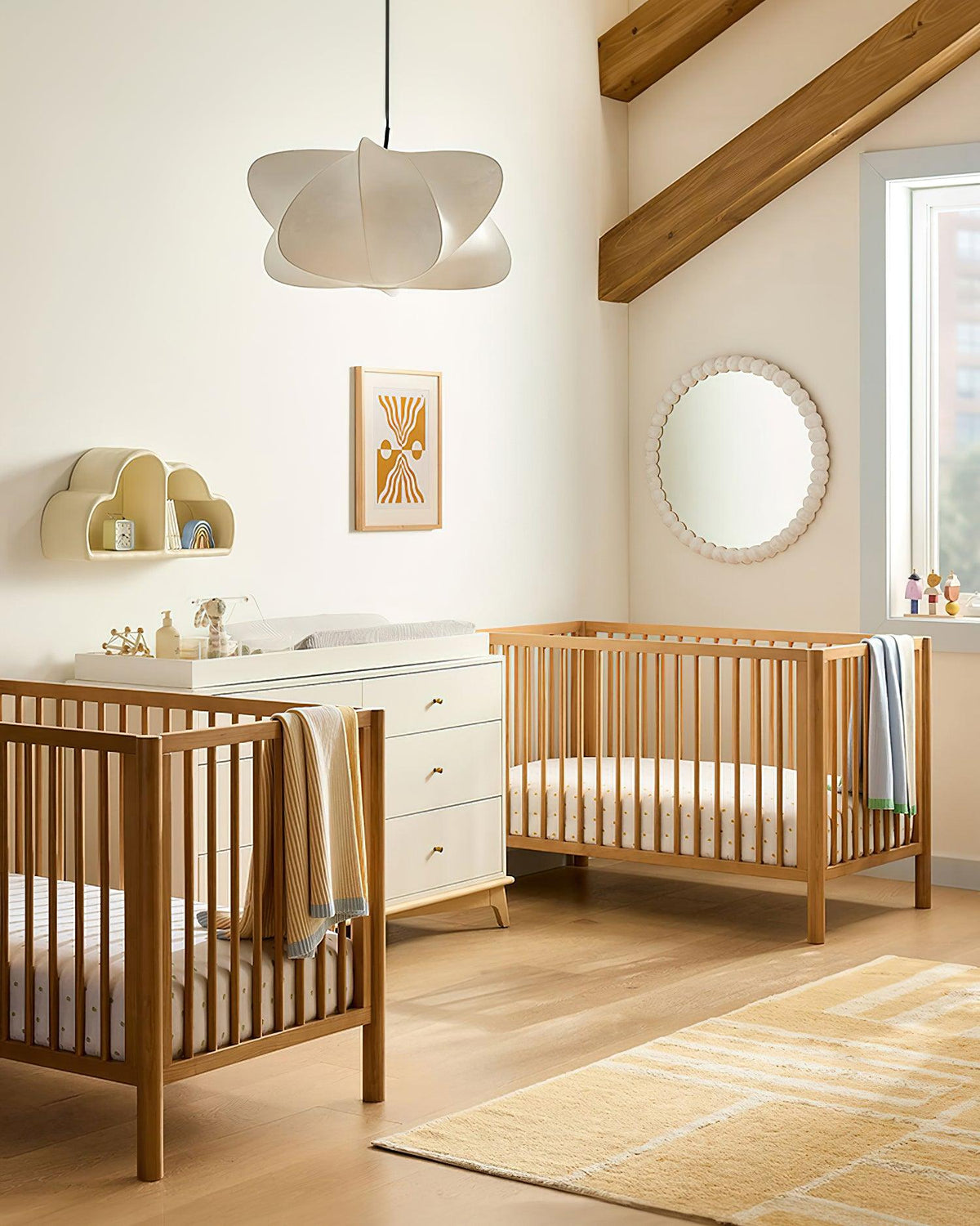 Silk Drum Pendant Light 19.7"