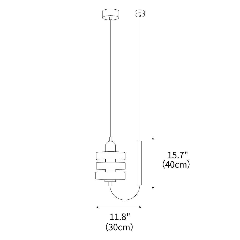 Small Nordic Glass Pendant Lamp 11.8"