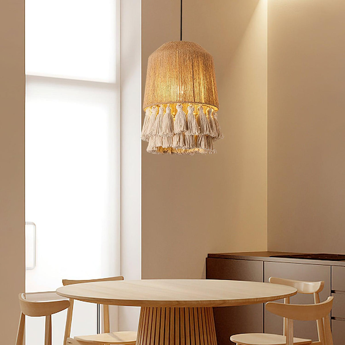 Small Bamboo Hat Pendant Lamp