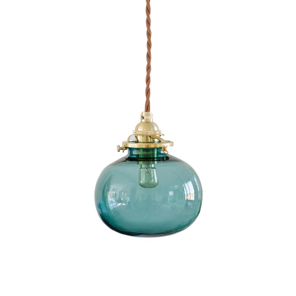 Small Retro Handmade Glass Pendant Light 5.1"