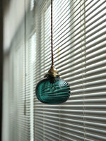 Small Retro Handmade Glass Pendant Light 5.1"