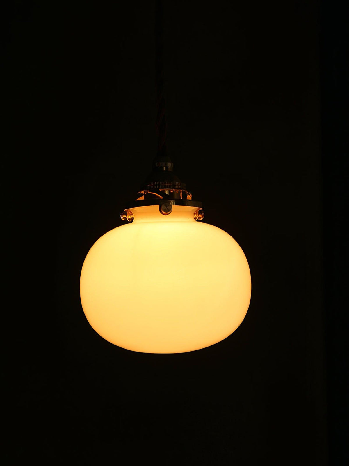 Small Retro Handmade Glass Pendant Light 5.1"
