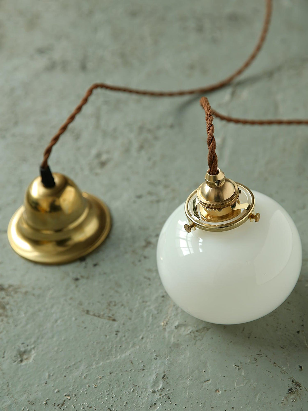 Small Retro Handmade Glass Pendant Light 5.1"