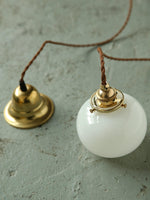 Small Retro Handmade Glass Pendant Light 5.1"