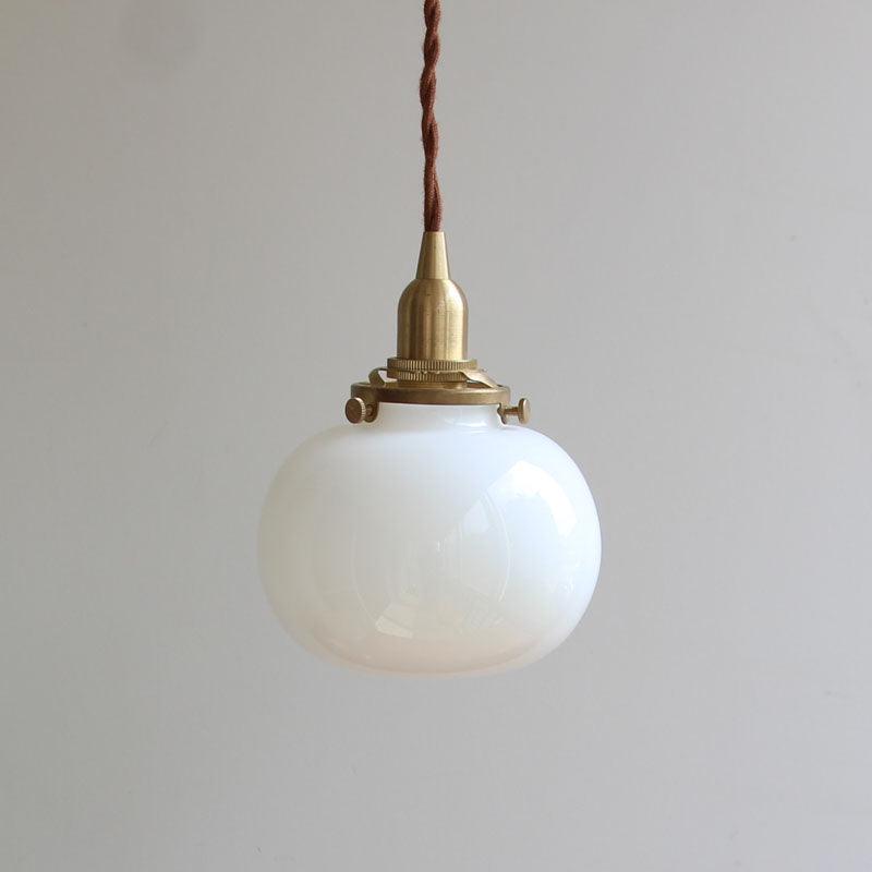 Small Retro Handmade Glass Pendant Light 5.1"