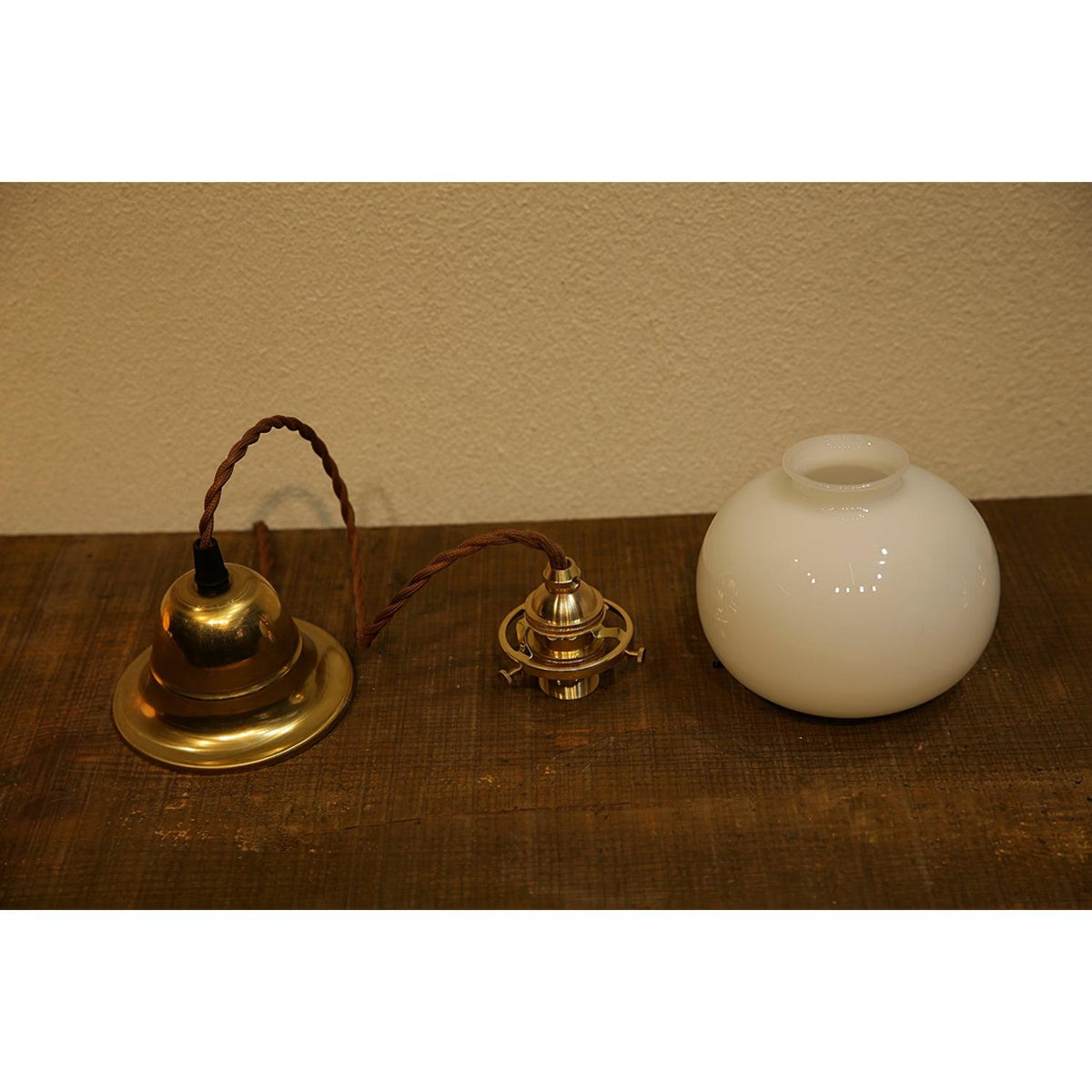 Small Retro Handmade Glass Pendant Light 5.1"