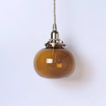 Small Retro Handmade Glass Pendant Light 5.1"