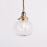 Small Retro Handmade Glass Pendant Light 5.1"