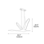 Soaring Crane Chandelier 46.5"