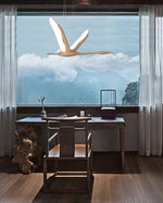 Soaring Crane Chandelier 46.5"