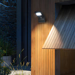 Outdoor Black LED Solar Wall Lights