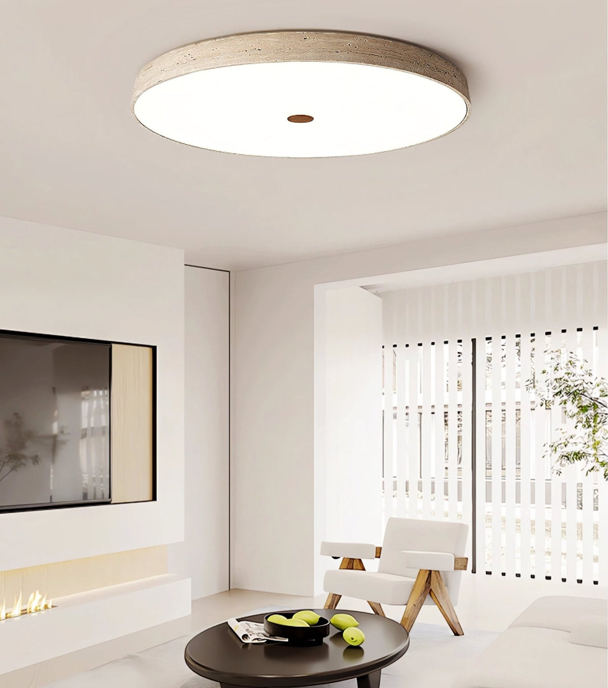 Solaro Travertine Ceiling Lamp