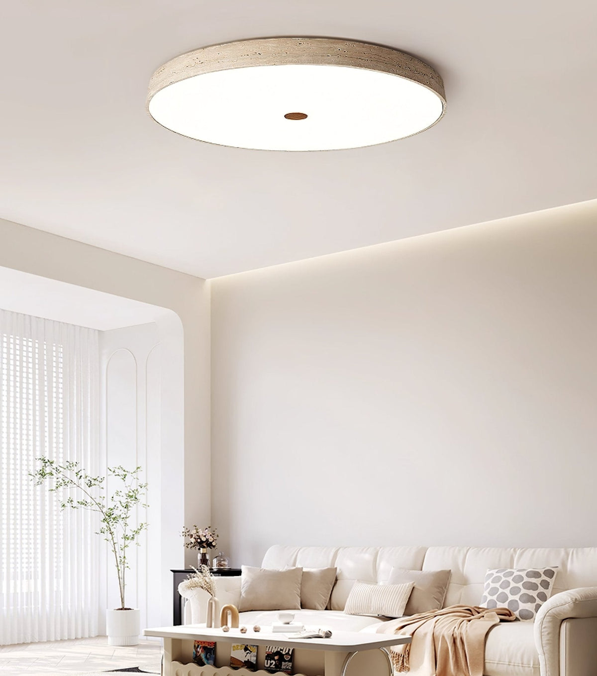 Solaro Travertine Ceiling Lamp