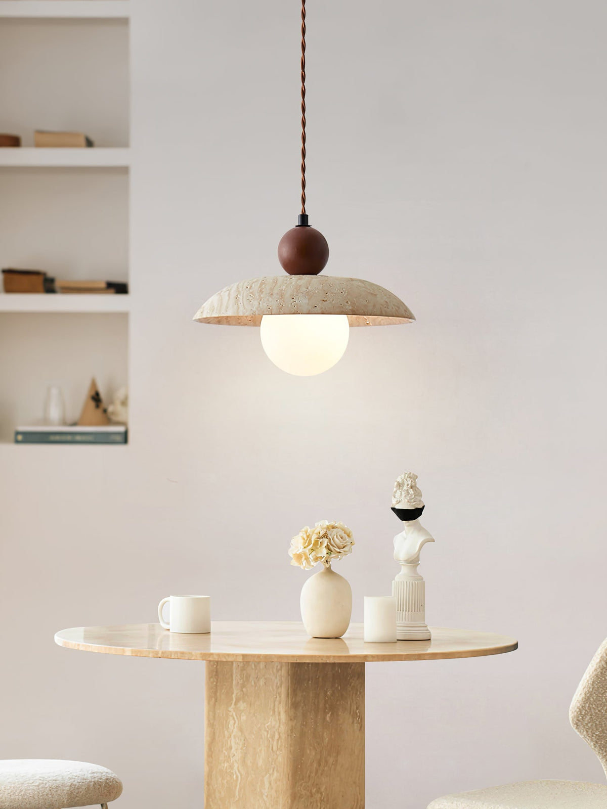 Soluna Travertine Pendant Light