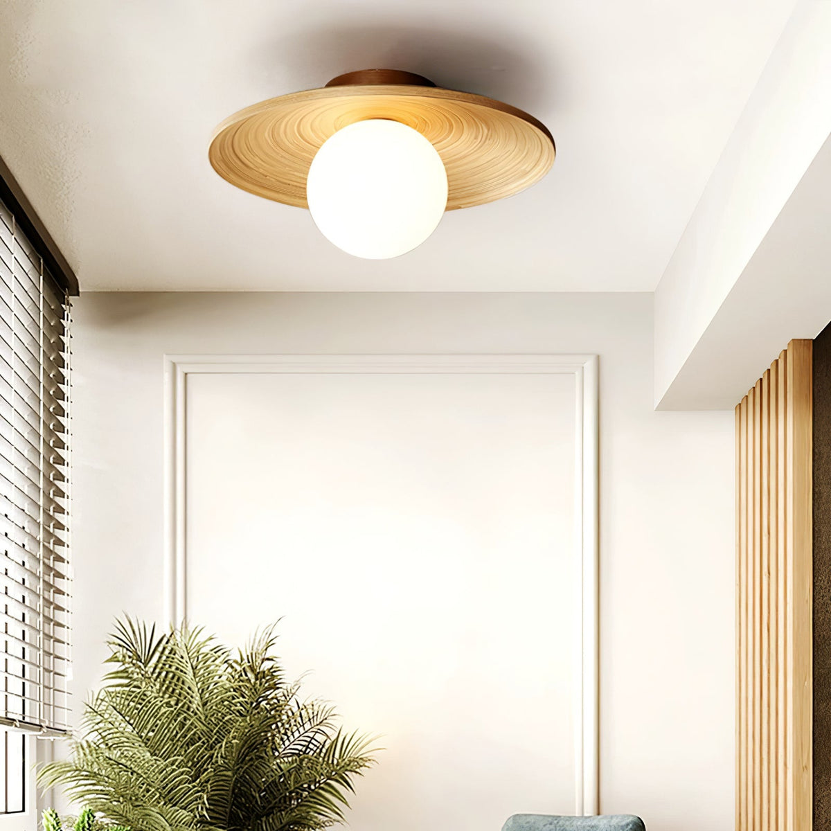 Soluna Wood Ceiling Light