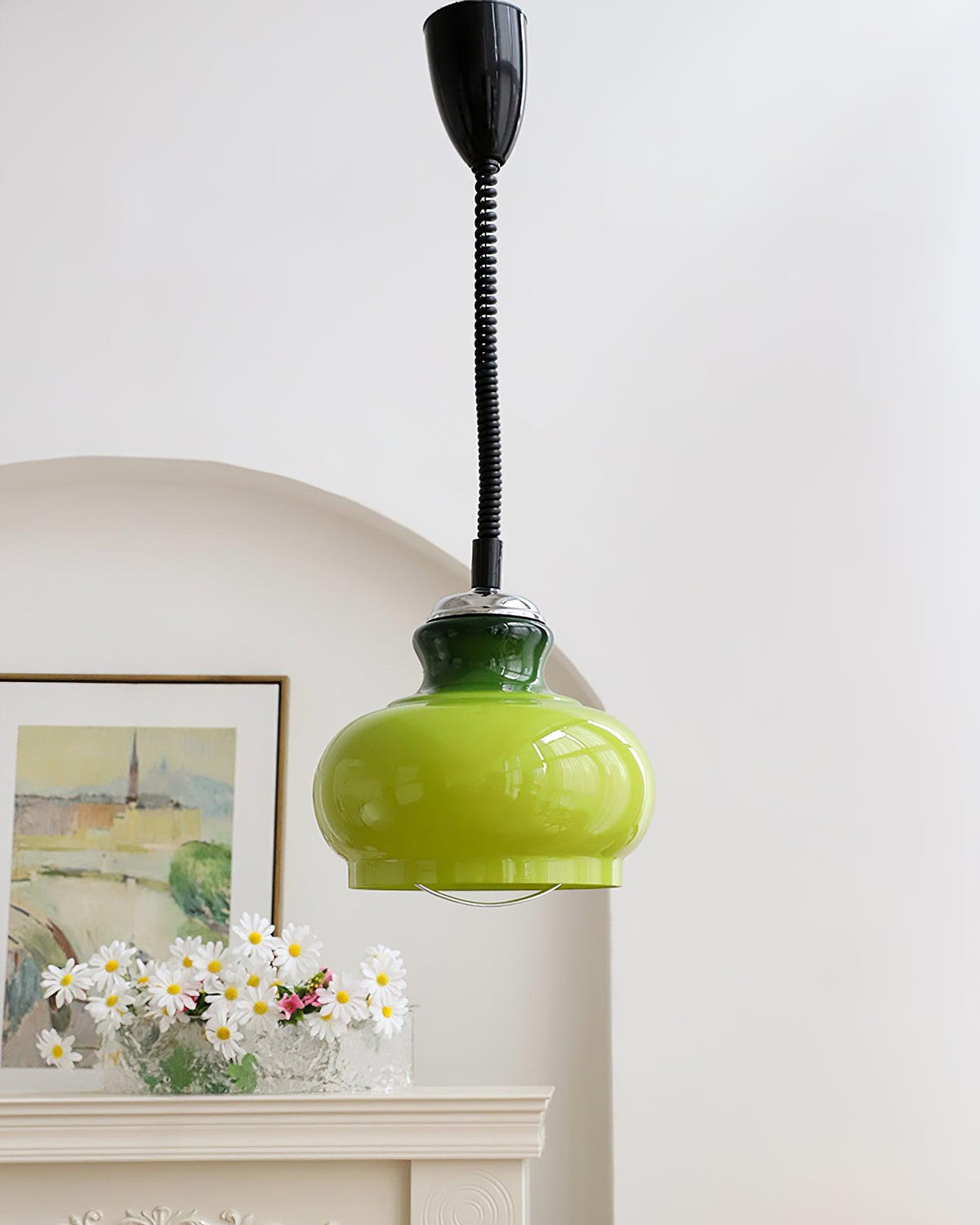 Space Age Glass Pendant Light 11.4"