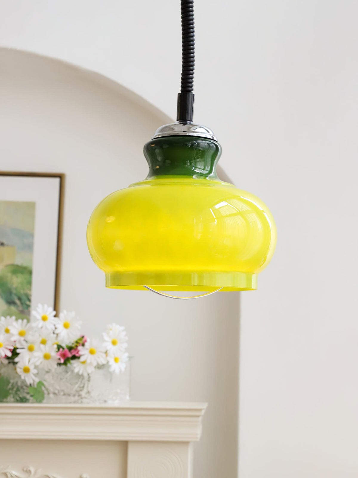 Space Age Glass Pendant Light 11.4"