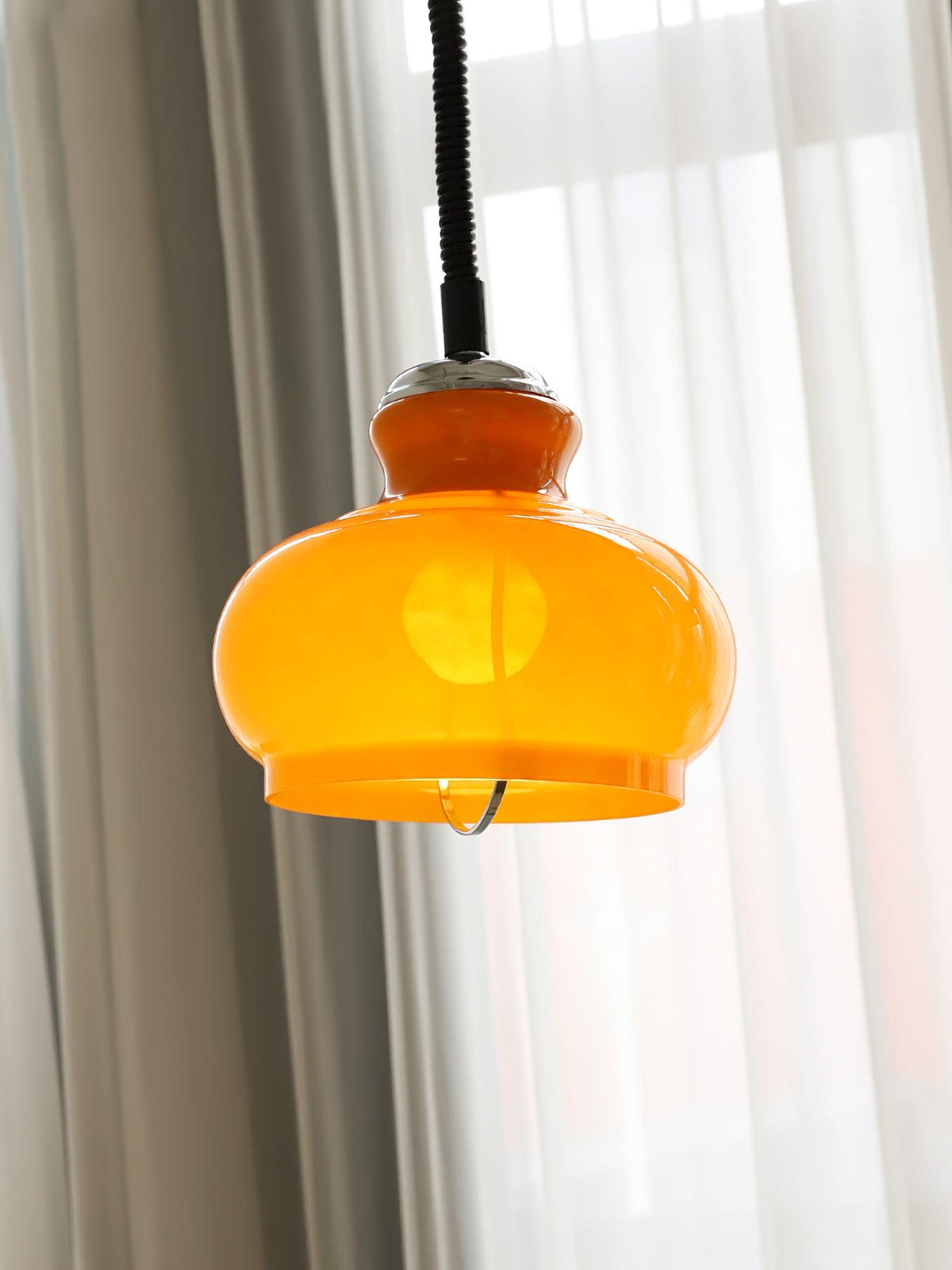 Space Age Glass Pendant Light 11.4"