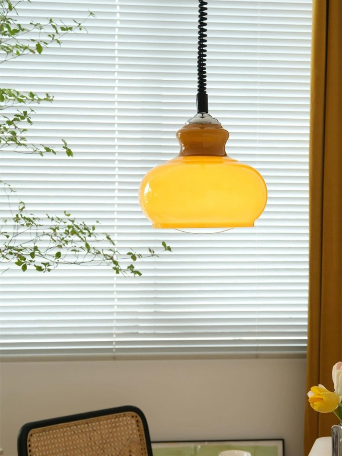 Space Age Glass Pendant Light 11.4"